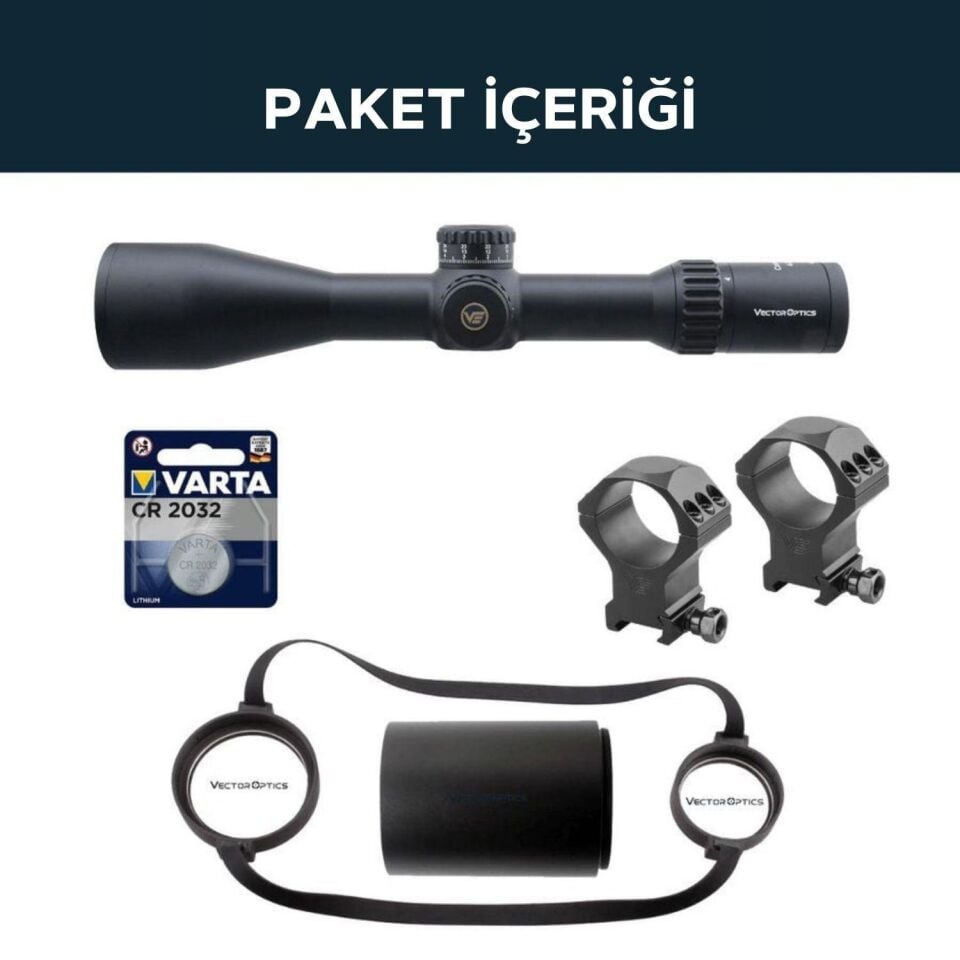 Vector Optics 34mm Continental 4-24x56FFP Tüfek Dürbünü SCFF-29
