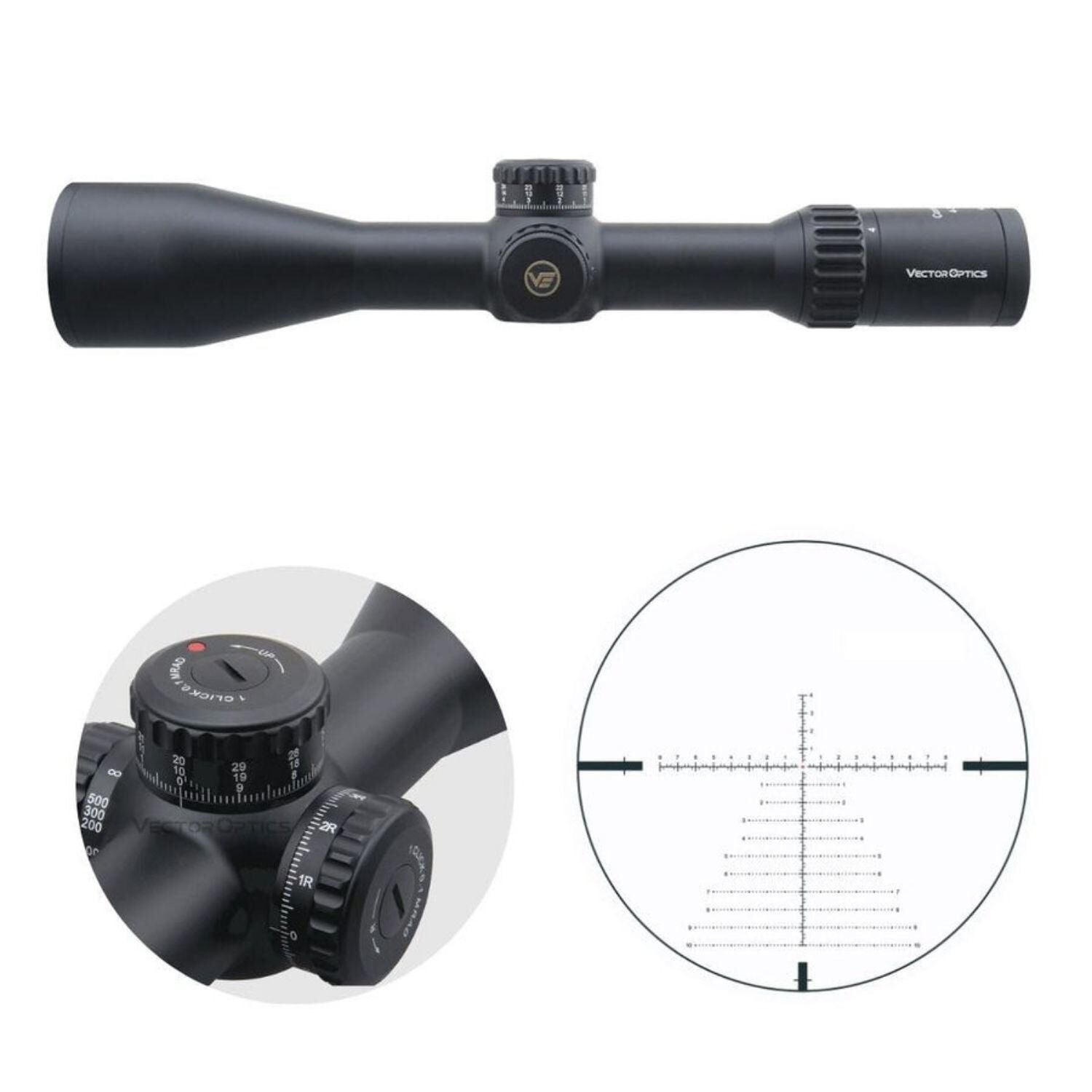 Vector Optics 34mm Continental 4-24x56FFP Tüfek Dürbünü SCFF-29