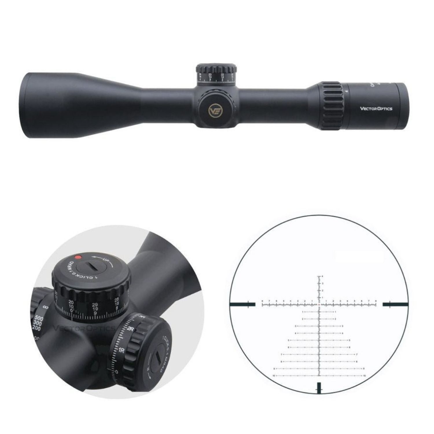 Vector Optics 34mm Continental 4-24x56FFP Tüfek Dürbünü SCFF-29