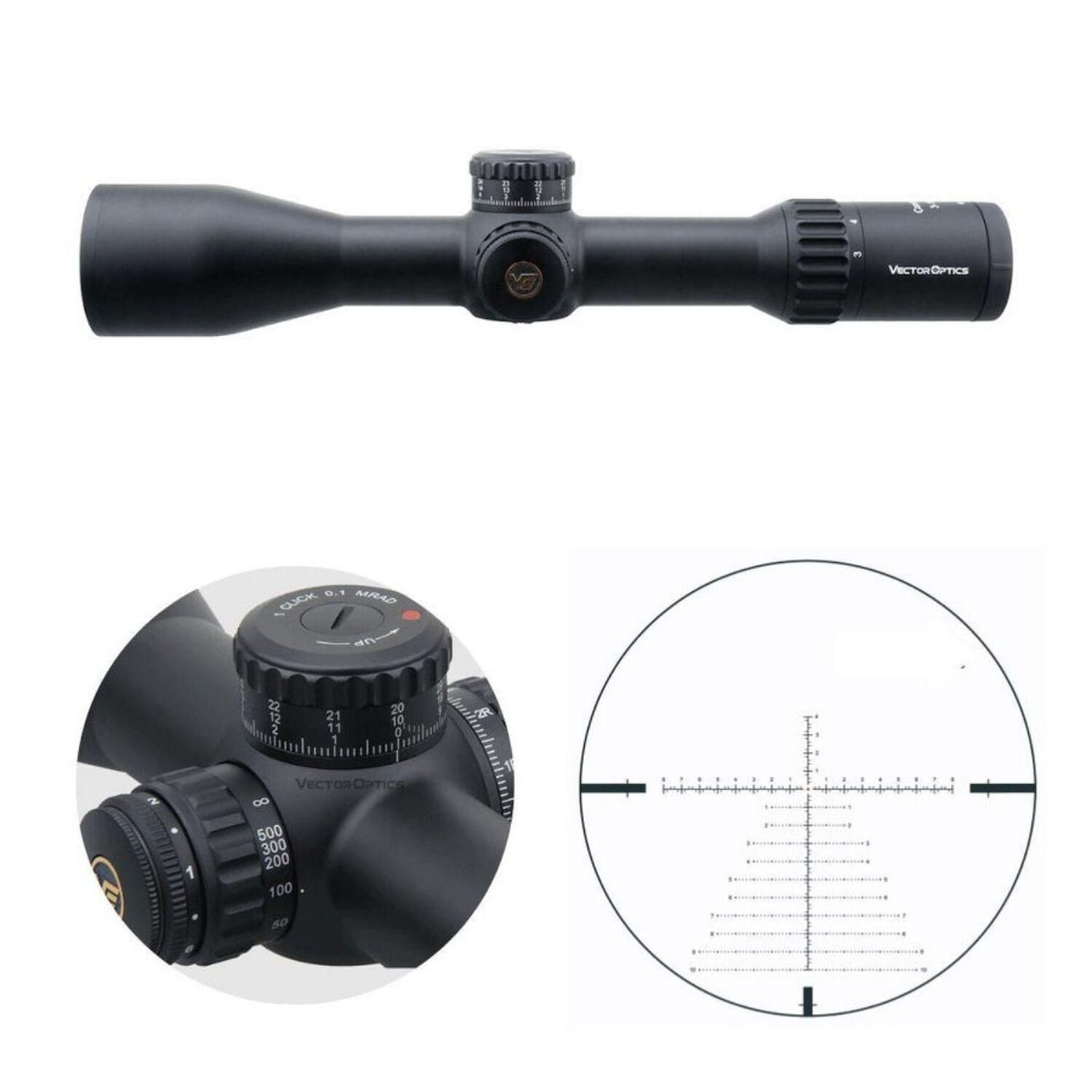 Vector Optics Continental x6 3-18x50 FFP Tüfek Dürbünü