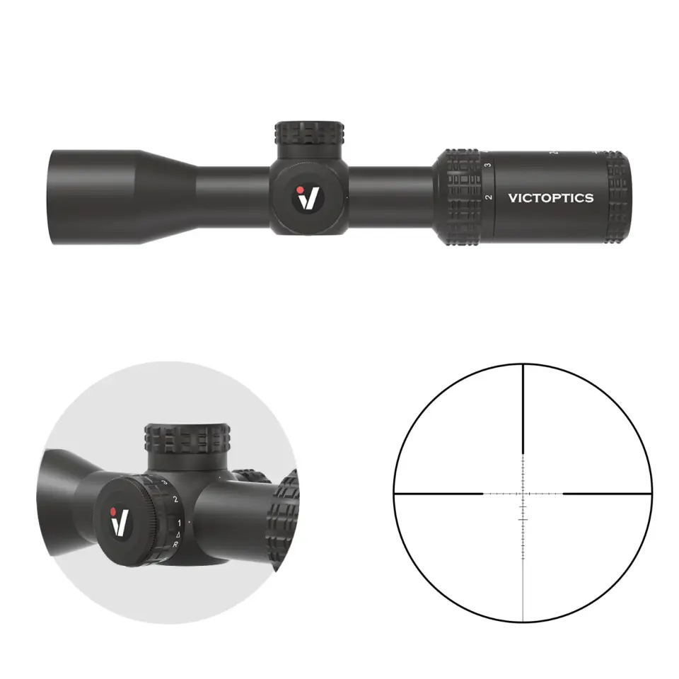 Victoptics SOI 2-7x32 Tüfek dürbünü 25.4mm Tüp RED+GREEN IR 1/10MIL - VIOC-02