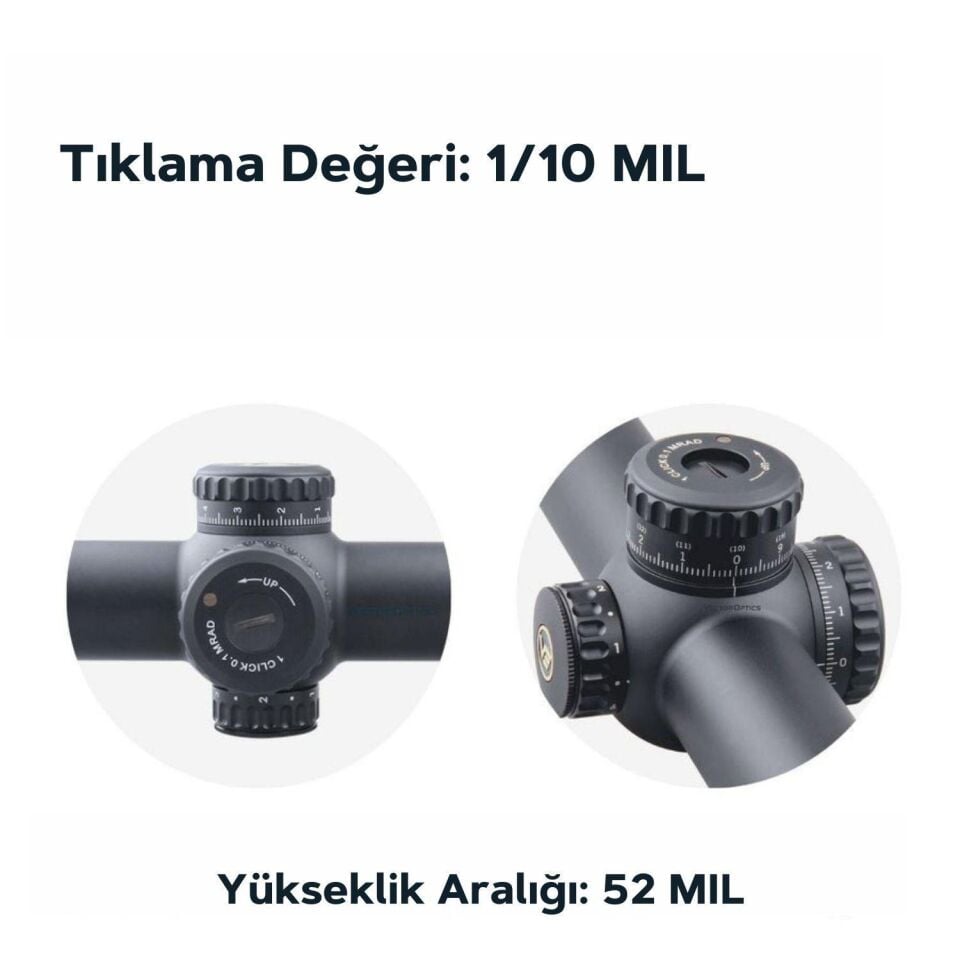 Vector Optics Continental 1-6x28 FFP Tüfek Dürbünü