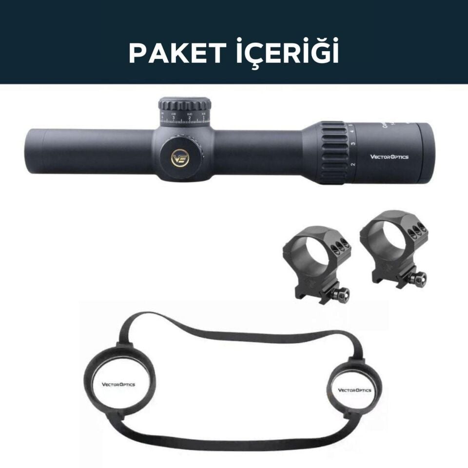 Vector Optics Continental 1-6x28 FFP Tüfek Dürbünü