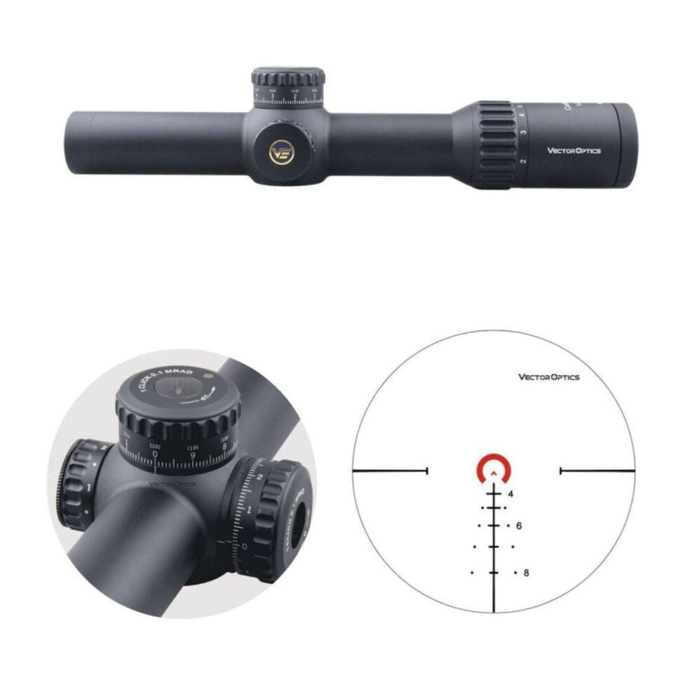 Vector Optics Continental 1-6x28 FFP Tüfek Dürbünü