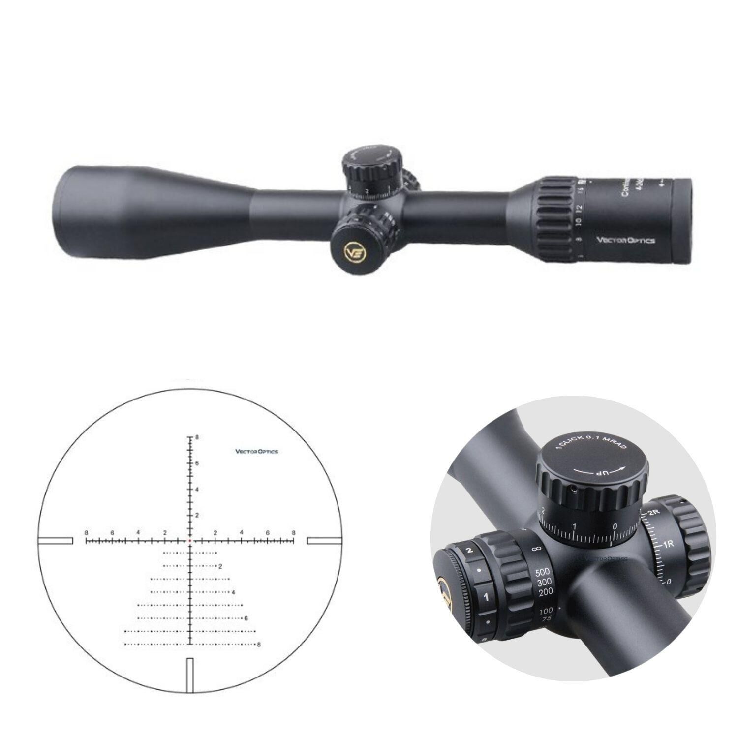 Vector Optics Continental 4-24x50SFP Taktik Tüfek Dürbünü SCOL-33T