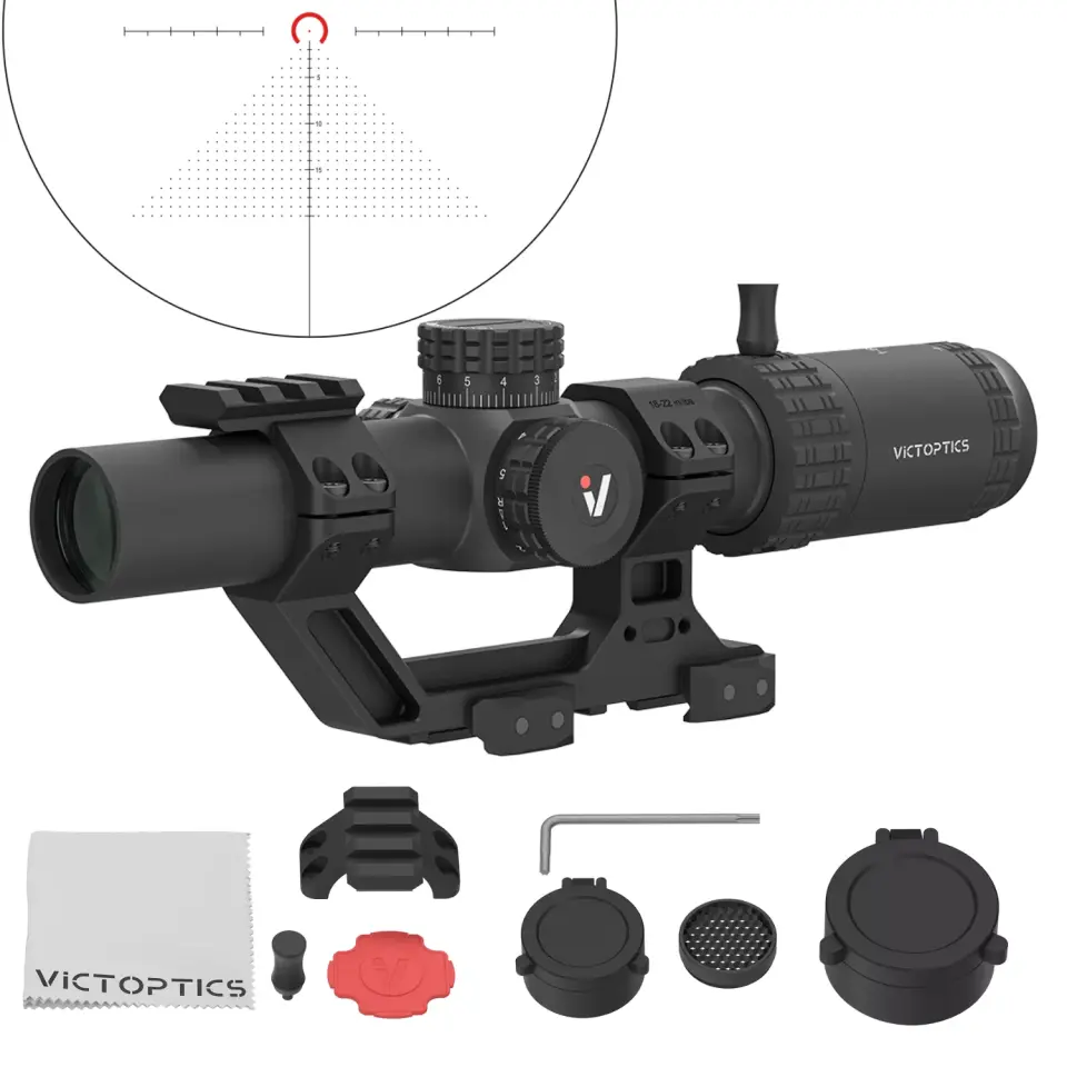 Victoptics S6 Combo Kit | S6 1-6×24 LPVO SFP Tüfek Dürbünü + Picatinny AR Montajı (OPSL122)