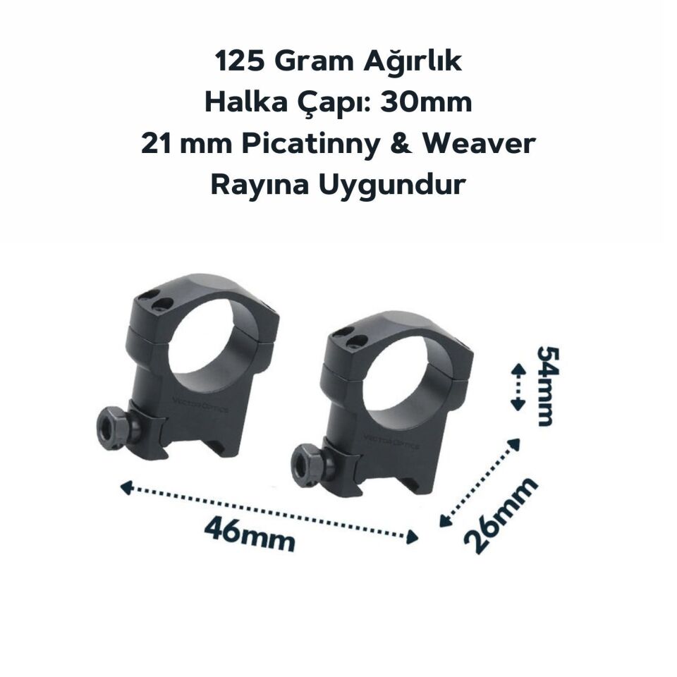(SCTM-08) 30mm Mark Yüksek Dürbün Ayağı