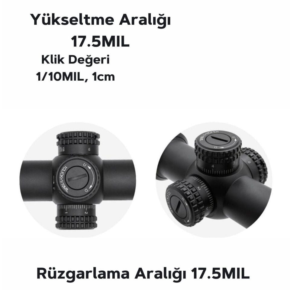 Vector Optics Veyron SFP 3-12x44 Second Focal Plane Tüfek Dürbünü (SCOM-24)