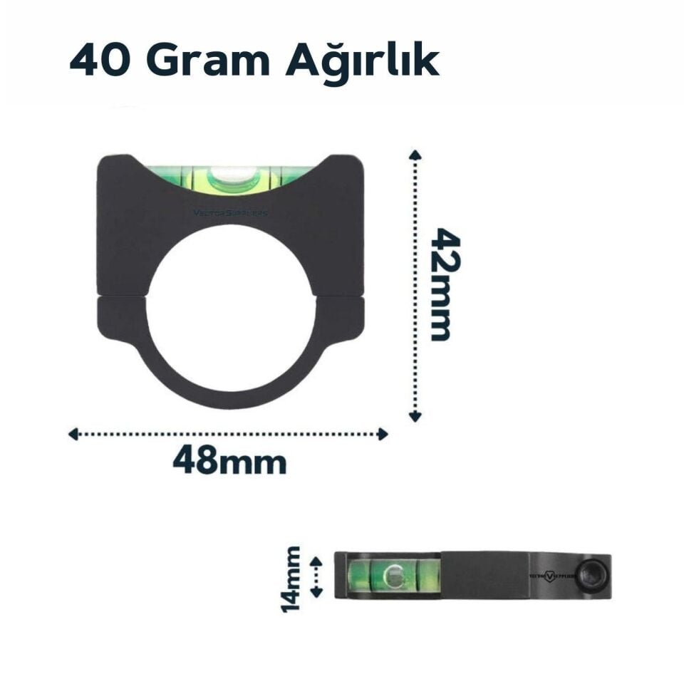 X-ACCU  Dürbün terazisi Dürbün Dengeleyici 30mm/25.4mm Göbek ayarlı SCACD-01