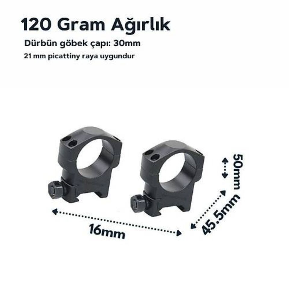 30mm dürbün için Picattiny Ray Ayağı - ORTA