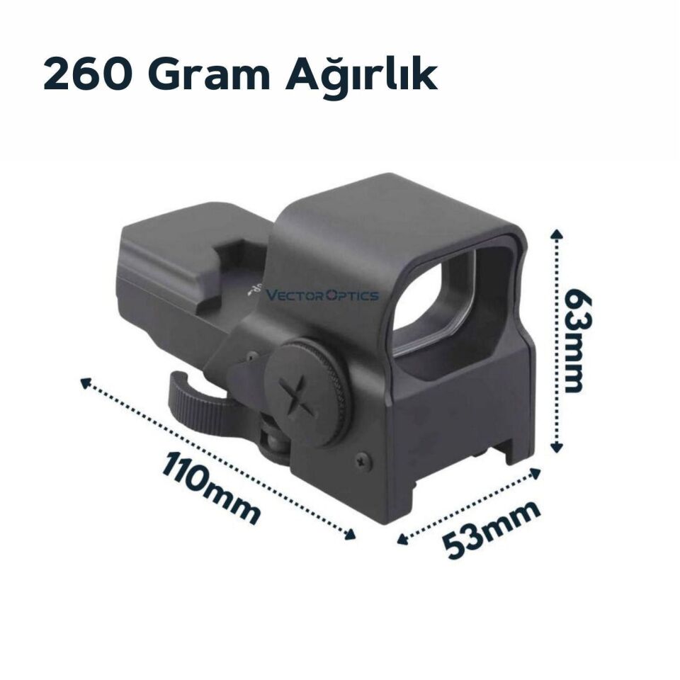 Vector Optics Omega 8 Reticle Multi-Reticle Economic Red Dot Nişangah