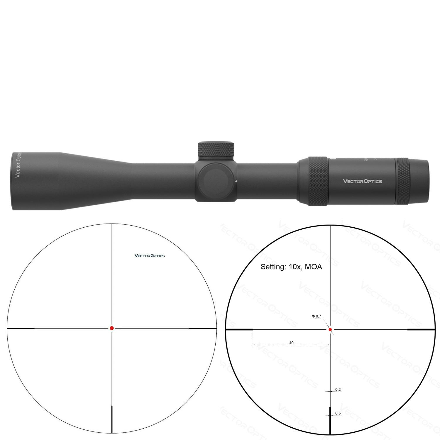 Vector Optics FORESTER 2-10X40 SFP Tüfek Dürbünü SCOM-02