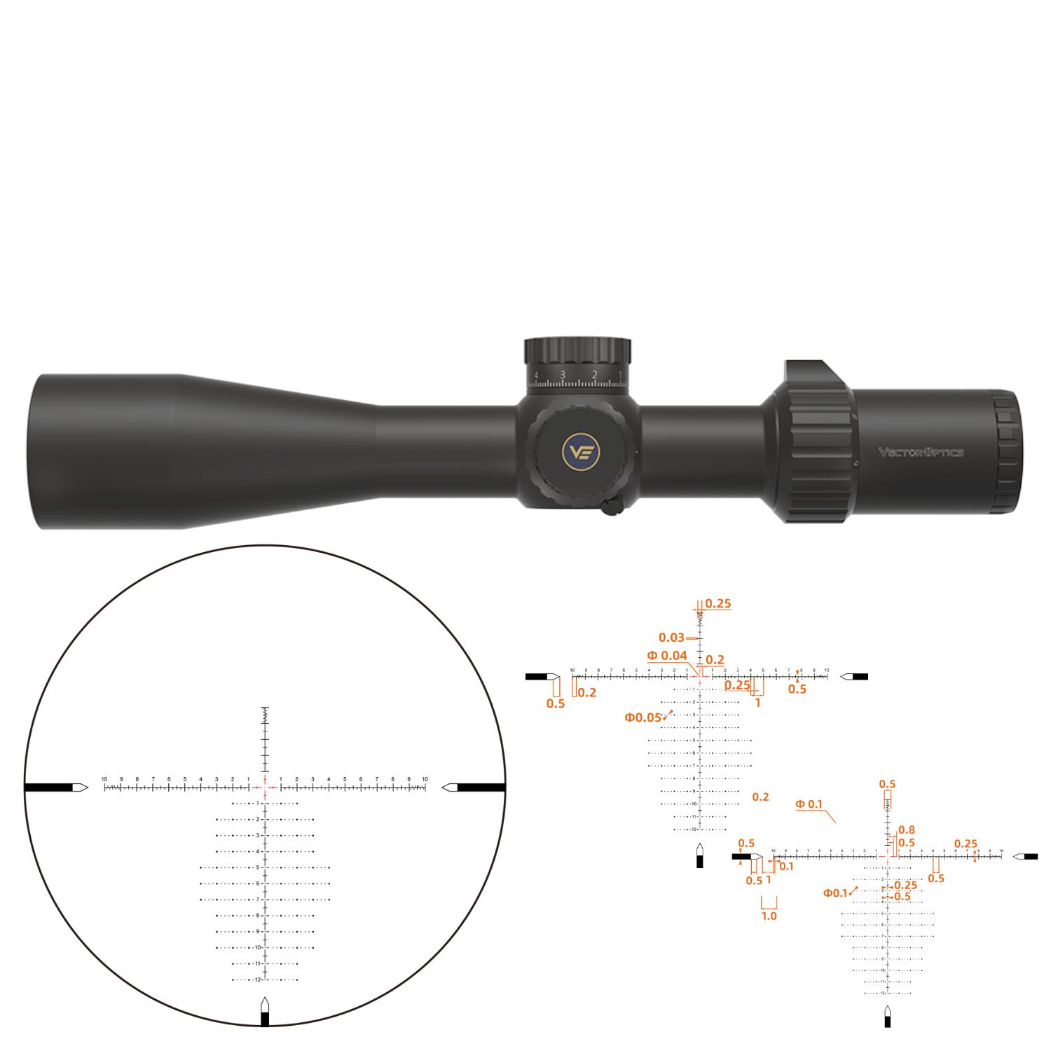 Vector Optics TAURON 6-24X50 HD MIL FFP Tüfek Dürbünü SCFF-46
