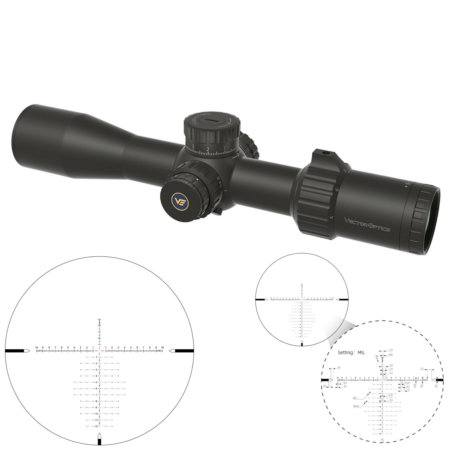 Vector Optics TAURON 4-16x44 HD MIL FFP Tüfek Dürbünü SCFF-45