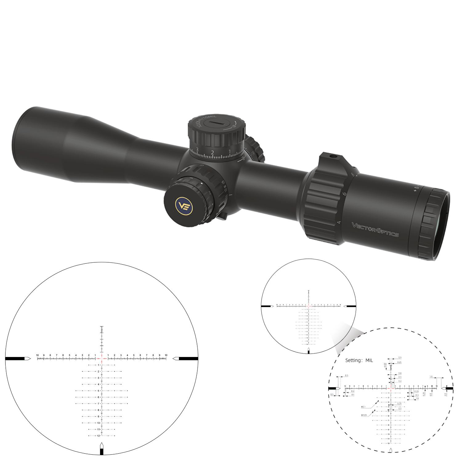 Vector Optics TAURON 4-16x44 HD MIL FFP Tüfek Dürbünü SCFF-45