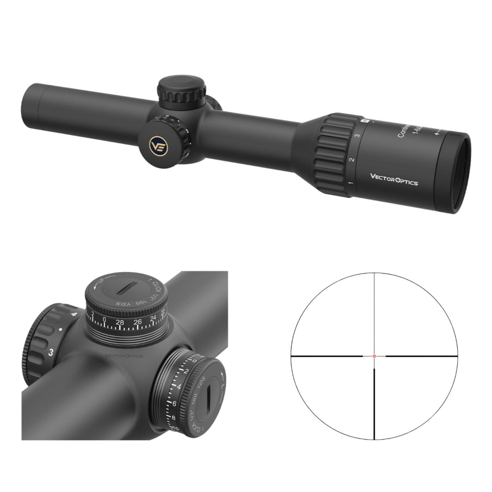 Vector Optics Continental x6 1-6X24 Fiber SFP LPVO Tüfek Dürbünü SCOC-48