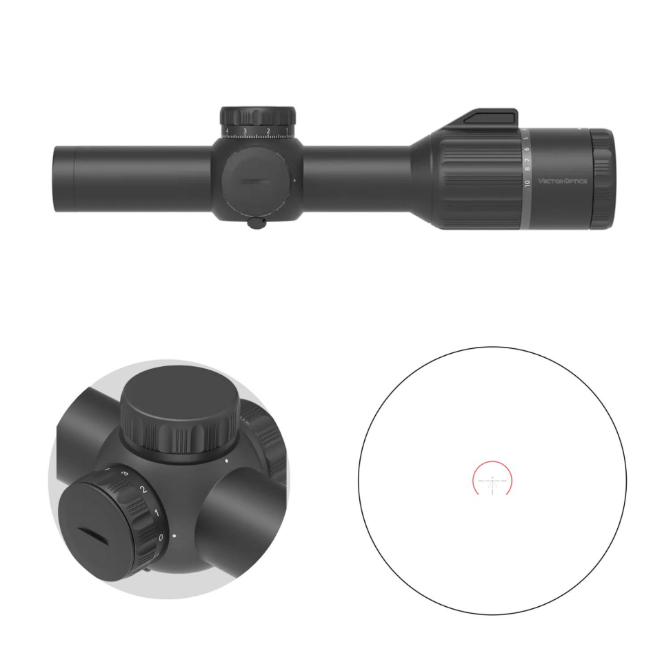 Vector Opitcs Constantine 1-10x24 HD FFP MIL Tüfek Dürbünü - SCFF-42