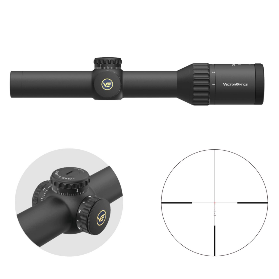 Vector Optics Continental x6 1-6x24I Fiber Tüfek Dürbünü - SCOC-44